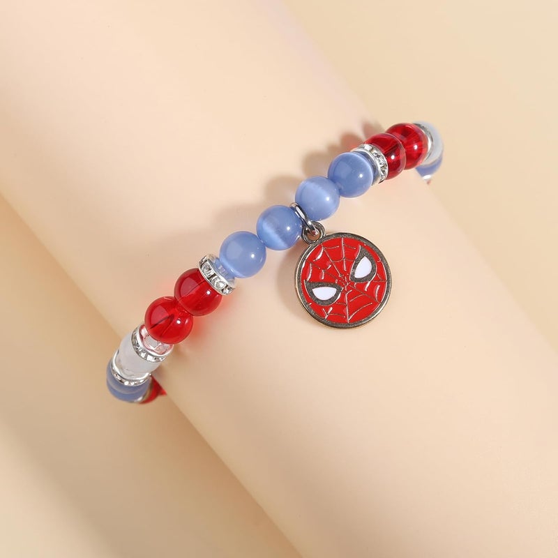 Korotho Spider Bracelet Spider Superhero Energy Stone Beaded Bracelet for Teen Girls Boys Man, Christmas Birthday Gifts Ideas Inspirational Charm Bracelets Jewelry for Son Daughter Friends - Image 5